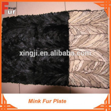 Reasonable Price Back Paw style Mink Fur Plate